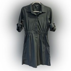 Black shirt dress with pockets